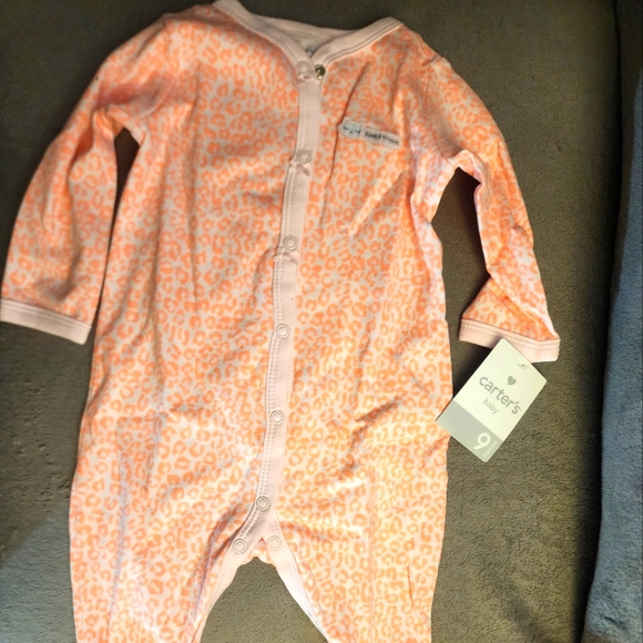 Carters One Piece Outfit Long Sleeves Daddys Princess Cat Footie Bodysuit NWT - Picture 1 of 9